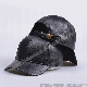  3hcap High Quality Vintage 6 Panel Baseball Gorras Custom Logo PU Leather Hats Caps