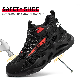  Men′s Steel Toe Work Safety Shoes, Puncture Proof Anti-Skid Work Shoes, Lightweight Breathable Industrial Construction Sneakers