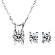  Designer Jewelry Moissanite Lab Diamond Customized Jewelry Set 18K Gold 925 Sterling Silver Jewellery Set Earstuds Earrings Necklace