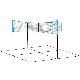 latest Design of Indoor and Outdoor Multi-Player Games Home Cross-Shaped Beach Grass or Courtyard Volleyball Net Set manufacturer