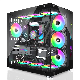  Gim ATX MID-Tower PC Case Black 10 Pre-Installed 120mm RGB Fans Gaming PC Case 2 Tempered Glass Panels Gaming Style Windows Computer & Desktop Case USB 3.0 I/O