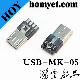  High Quality 5 Pin Micro USB Connector with Black Color for Samsung Mobile Cable