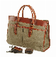  Factory Organic Cotton Canvas Official Handbag Vegetable Tanner Leather Computer Bag (RS-880)