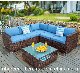  New Outdoor Furniture Rattan Garden Furniture 2 Layer Coffee Table Patio Courtyard Lounge Leisure Garden Sofa Sets Furniture