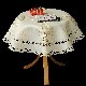  Round Gold Luxury Satin Fabric Christmas Table Cloth/Xmas Cutwork Embroidered Table Topper