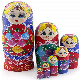  Wood Cute Dog Handmade Wishing Wooden Russia Nesting Dolls