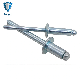  High Quality Rivet Fastener Steel Body Steel Mandrel Open End Blind Pop Rivets DIN 7337A Contact Rivet Hollow Rivet Semi Tubular Rivets Aluminum Rivets
