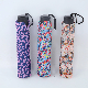  3 Folding Umbrella Manual Open Black Metal Coating OEM Stable Umbrella