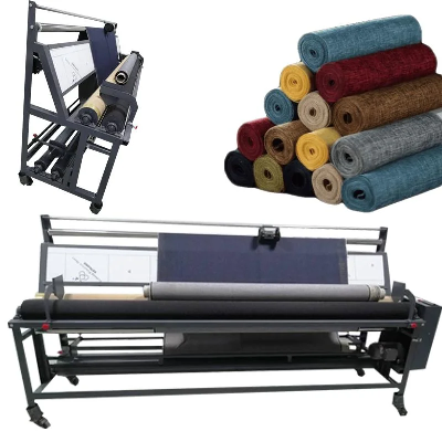 Fabric Length Measuring Cloth Rolling Roll Packing Machine
