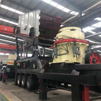 Combined Mobile Rock Crusher Granite Marble Machinery Cone Crusher Stone Production Line