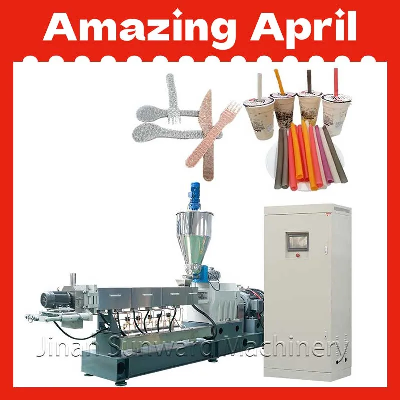 environmental Friendly Cutlery Maker Machine Edible Rice Drinking Straw Production Machine Line