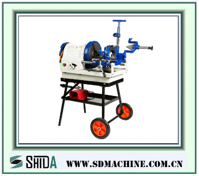 4" Multi-Function Pipe Threading Machine with Die Interchangeable with Ridgid Die