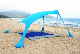  Beach Sun Shade Protection Tent, 3-4 Person Portable Canopy Sun Lightweight Shelter with Sandbag Anchors, Easy Set up Family Size 7.6X7.2FT Tent Wbb15119