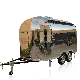  4m Galvanized Food Coffee Vending Truck Mobile Street Vintage Food Trailer for Sale Fryer Chicken Griddle Snack Hotdog Ice Cream Cart