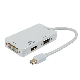  Mini Dp to VGA & HDMI & DVI-I Multiport Adapter