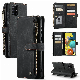  Caseme C30 Series for Samsung Galaxy A51 4G Sm-A515 Foldable Stand Design PU Leather Phone Case Zipper Pocket Wallet Phone Cover - Black