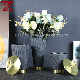  Nordic Decorations Geometric with Metal Lid Storage Jar Luxury Modern Home Decor Accessories Leather Weave Vase for Home