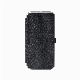  Luxury Wallet Fabric PU Leather Phone Book Flip Protective Cover Case for iPhone 14 with Metallic Coating Frame Factory OEM Logo Card Slots and Stand Magnetic