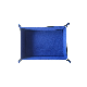  Folding Rectangle Tray PU Leather Dice Trays Foldable Velvet Cloth Storage Box for Table Games Key Wallet Coin Box Desktop