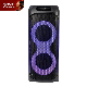  Dual 6inch Mini Wooden Speaker Active Stereo Private FM Radio Wireless Outdoor PRO Audio Bluetooth Portable Speaker