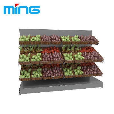 Supermarket Fruit Produce Bakery Wall Display Rack