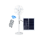  Bright OEM 2 Powered, 5 Blades 16 Inch, 9V Solar DC Pedestal Solar Stand Fan with Bulb Output Rechargeable Multi- Function Remote Controller Fans