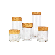  5oz 9oz 12oz 16oz 24oz Wide Mouth Food Grade Glass Storage Jars Container for Honey Candy Jam Pickle Nut with Water Transfer Wood Grain Lid