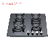  CE Certificate Tempered Glass Panel 4 Burner Built in Gas Hob