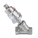  Screw Button Angle Seat Valve Pneumatic Steam DN25 1 Inch Corrosion Resistant