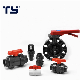 Pn10 Pn16 Standard Plastic/PVC/CPVC/PP Single/True Union Ball Valve manufacturer