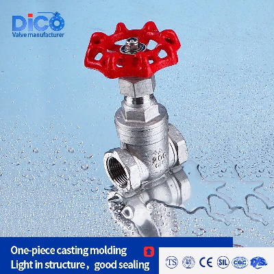Dico Thread Screw SS304/316 Bsp BSPT 200wog Industrial Gate Valve
