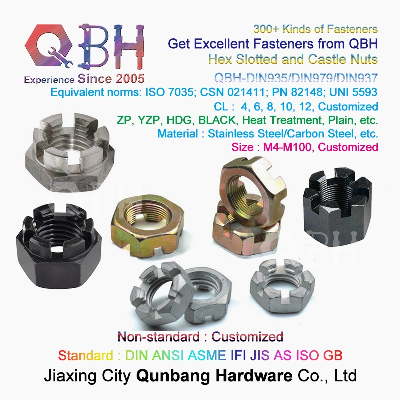 Qbh Metric Slotted Hex Nuts