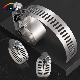  China Manufacturer American German Type Adjustable Worm Drive Hose Clamp with Screw