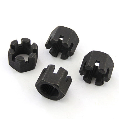 Castle Hex Nuts DIN 935 Standards Hexagon Slotted Nuts Black