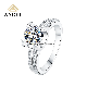  Elegant Custom Fashion Jewelry Women Accessories 925 Silver Jewellery Gemstone Moissanite Diamond Zircon Stone Engagement Wedding Rings Factory Wholesale