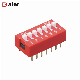  0.1A 50VDC Slide Type Plastic 1-12 Position DIP Switch China