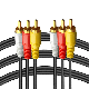  3RCA to 3RCA Stereo TV Set Top Box Speaker Cable Audio Cable