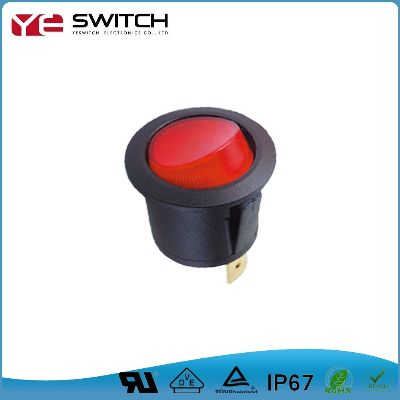 Black Red Momentary Rocker Switch From Taiwan