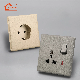  New Design Gold Color PC Panel 3 Pins Socket with 1 Gang Wall Switch