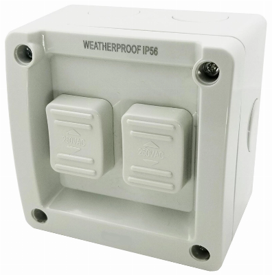 Australia Electrical Waterproof Socket Waterproof Double Socket Horizontal