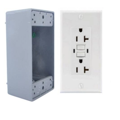Tamper-Resistant Duplex Electrical GFCI Outlet Receptacle