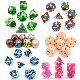  Bulk Wholesale Custom D20 Dungeons Dragons D&D Game Black Edge Polyhedral Sharp Edge Dnd Rpg Set Customized Wooden Acrylic Liquid Core Plastic Resin Metal Dice