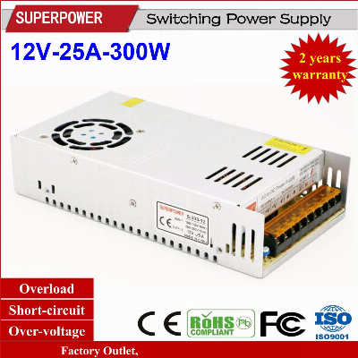 LED Driver DC 12V 25A 300W Security Monitoring Switching Power Supply