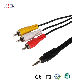  Audio Video AV 3.5mm 4 Cores Stereo Plug to 3RCA Cable