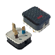  3 Pin 13 AMP Electrical Plug with Light White&Black Color UK Plug