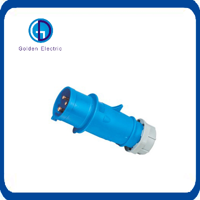 Cee 16A 230V Blue 3 Pins Industrial Panel Mounted Plug