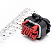  IP67 Signal 12pin 32pin Connector Female Plug and Male Socket for 0.75mm2 0.5mm2 Cable Electrical Vehicle Battery Pack /PDU