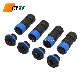 M16 Thread 2-8 Pin Jack and Pin Socket with Dust Cover IP68 Waterproof Connector
