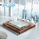  Joyee Drop in Ground Square Teak Wood Acrylic Whirlpool Bathtub for 2 Person