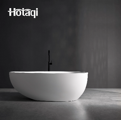 Hotaqi Popular Irregular Stone Shape Artistic Decoration Freestanding Bathtub